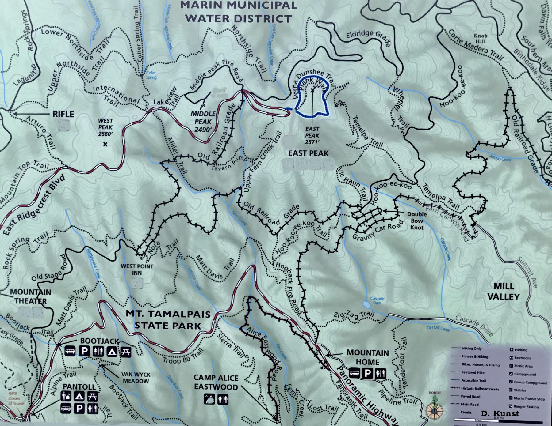 Mt. Tam Maps Marin Sonoma Rentals